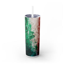 Paint Pattern Skinny Tumbler with Straw, 20oz