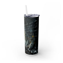 A digital  Skinny Tumbler with Straw, 20oz