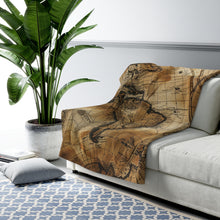 Old World Map Sherpa Fleece Blanket