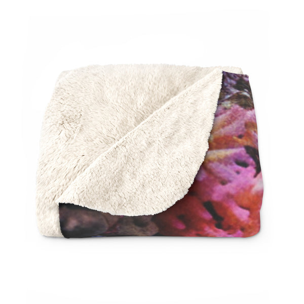 Coral reefs and marine life Sherpa Fleece Blanket