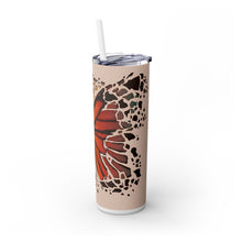 Butterfly Skinny Tumbler with Straw, 20oz