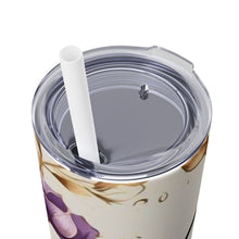 Arabic Flower Skinny Tumbler with Straw, 20oz