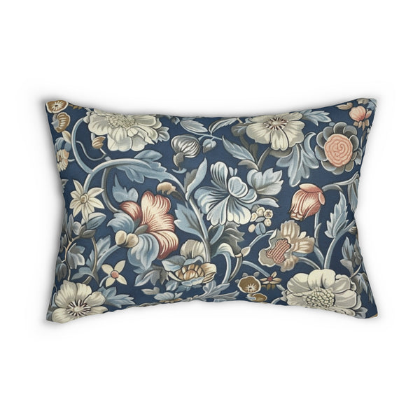 William Morris Floral Decorative Spun Polyester Lumbar Pillow