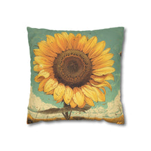 Solo sunflower  Spun Polyester Square Pillowcase