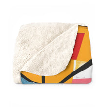 Abstract Sherpa Fleece Blanket