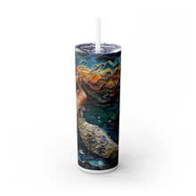 mermaid, holding a pearl Tumbler with Straw, 20oz