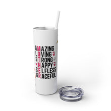 Amazing Skinny Tumbler with Straw, 20oz