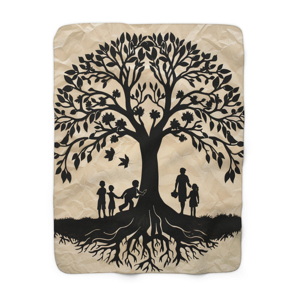 Family Tree Sherpa Fleece Blanket