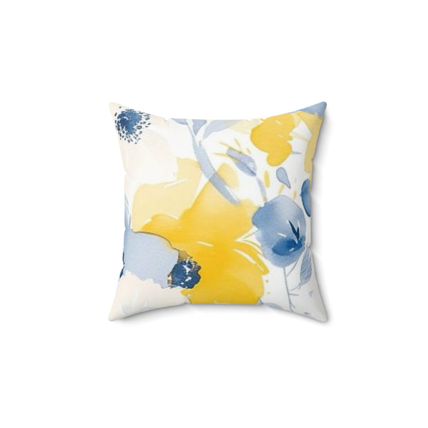 Abstract Spun Polyester Square Pillow