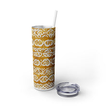 Pattern Skinny Tumbler with Straw, 20oz