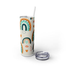 Pattern Skinny Tumbler with Straw, 20oz