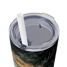 A digital  Skinny Tumbler with Straw, 20oz