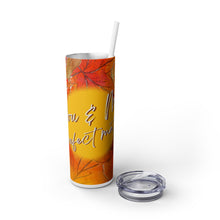 You & Me Skinny Tumbler with Straw, 20oz