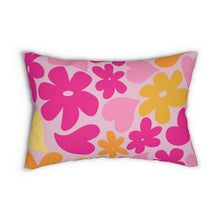 Flower Spun Polyester Lumbar Pillow