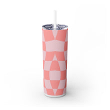 Square Skinny Tumbler with Straw, 20oz