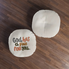 God Tufted Floor Pillow, Round