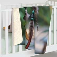 Catcher designs with feather Sherpa Fleece Blanket