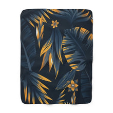 Leafy Sherpa Fleece Blanket