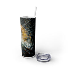 A digital  Skinny Tumbler with Straw, 20oz