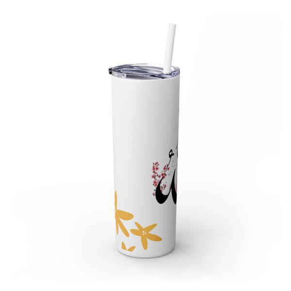 Allah Skinny Tumbler with Straw, 20oz