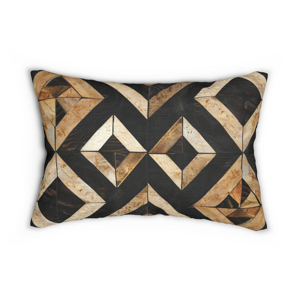 Pattern  Spun Polyester Lumbar Pillow