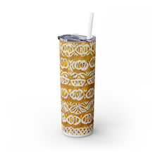 Pattern Skinny Tumbler with Straw, 20oz