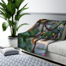 Catcher designs with feather Sherpa Fleece Blanket