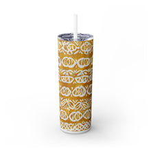 Pattern Skinny Tumbler with Straw, 20oz