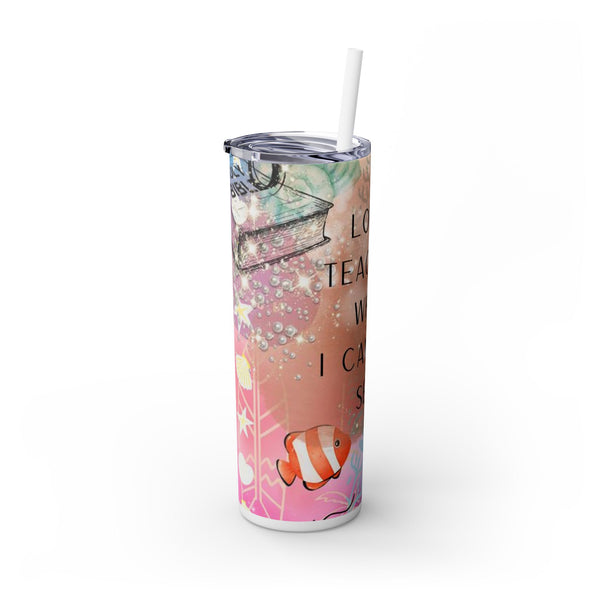 Lord Lead Me Skinny Tumbler with Straw, 20oz