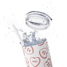 Love Abstract Skinny Tumbler with Straw, 20oz