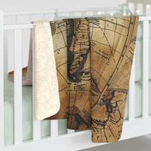 Old World Map Sherpa Fleece Blanket