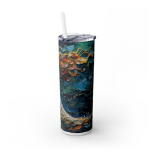 mermaid, holding a pearl Tumbler with Straw, 20oz