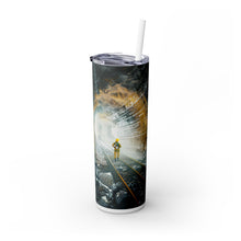 A digital  Skinny Tumbler with Straw, 20oz