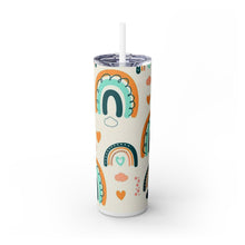 Pattern Skinny Tumbler with Straw, 20oz