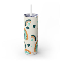 Pattern Skinny Tumbler with Straw, 20oz