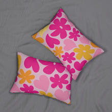 Flower Spun Polyester Lumbar Pillow