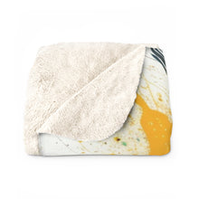 Abstract Sherpa Fleece Blanket