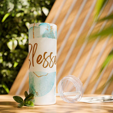 Blessed Skinny Tumbler with Straw, 20oz