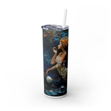 mermaid, holding a pearl Tumbler with Straw, 20oz