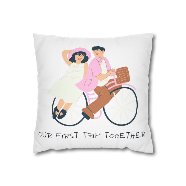 Trip Together Spun Polyester Square Pillowcase