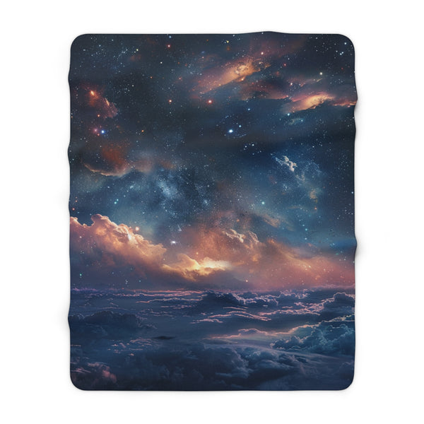 Dreamy Night Sky Sherpa Fleece Blanket