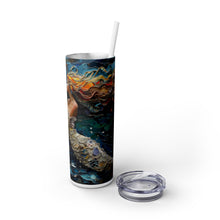 mermaid, holding a pearl Tumbler with Straw, 20oz