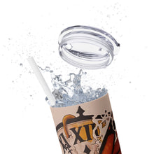 Butterfly Skinny Tumbler with Straw, 20oz