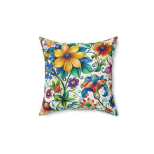 Flower Spun Polyester Square Pillow