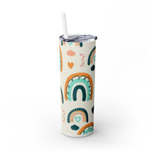 Pattern Skinny Tumbler with Straw, 20oz