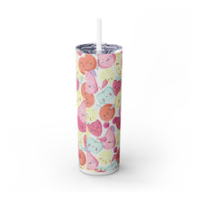 Pattern Skinny Tumbler with Straw, 20oz