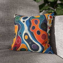 Colorful Spun Polyester Square Pillowcase