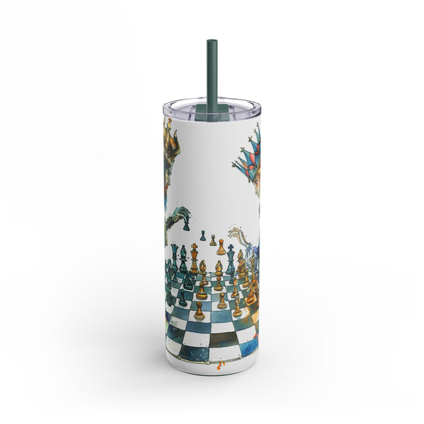 Crowned King Chess Maars Maker Skinny Matte Tumbler, 20oz