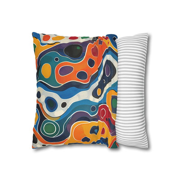 Colorful Spun Polyester Square Pillowcase