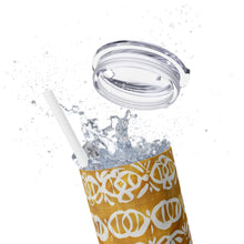 Pattern Skinny Tumbler with Straw, 20oz